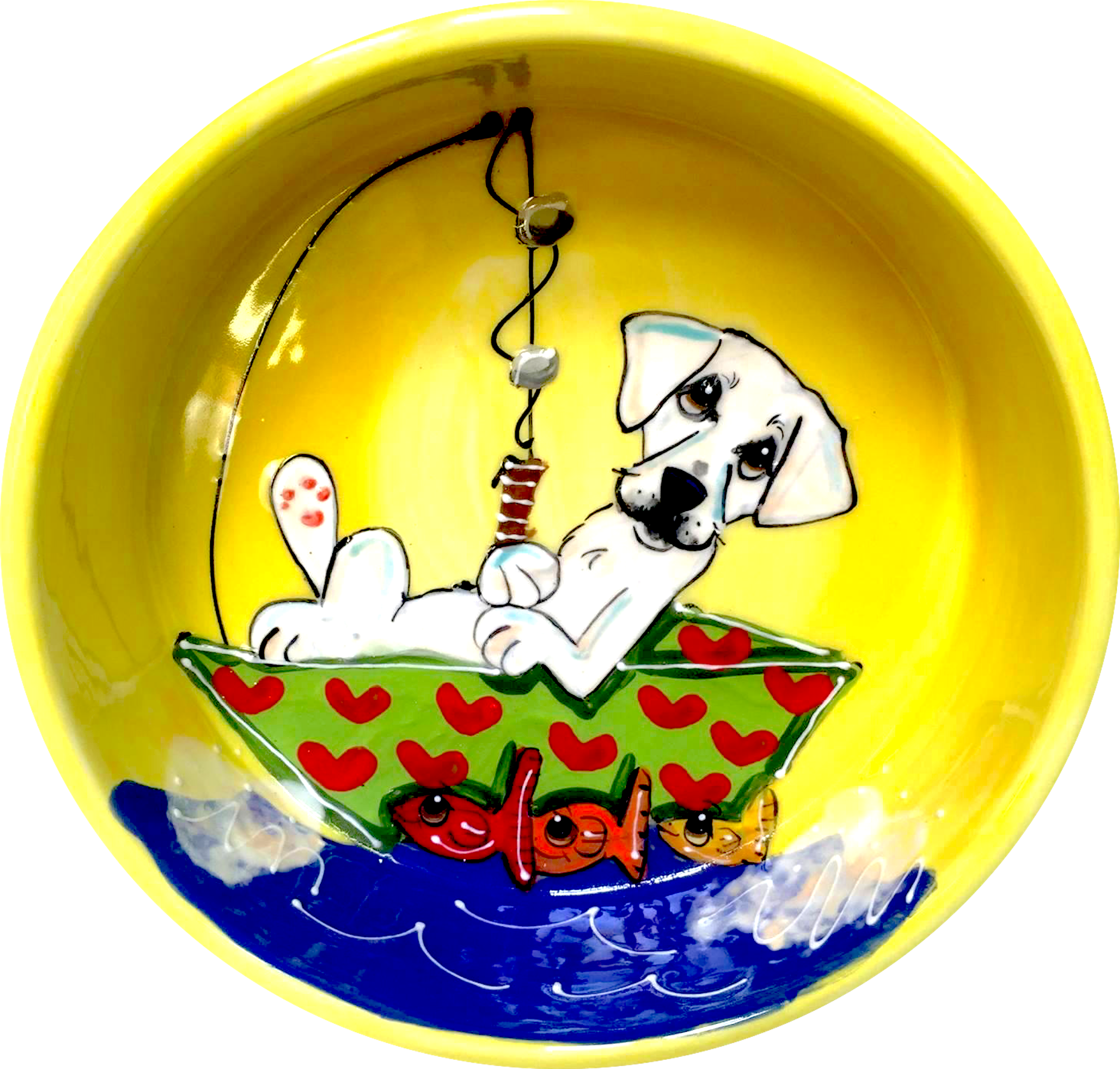 White Labrador Dog Bowl