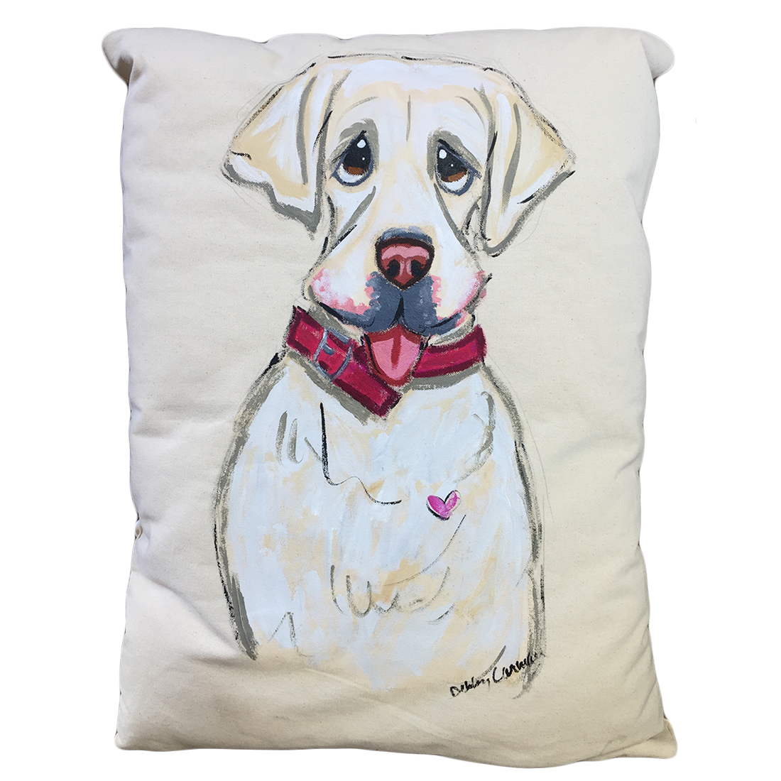 White Labrador Pillow