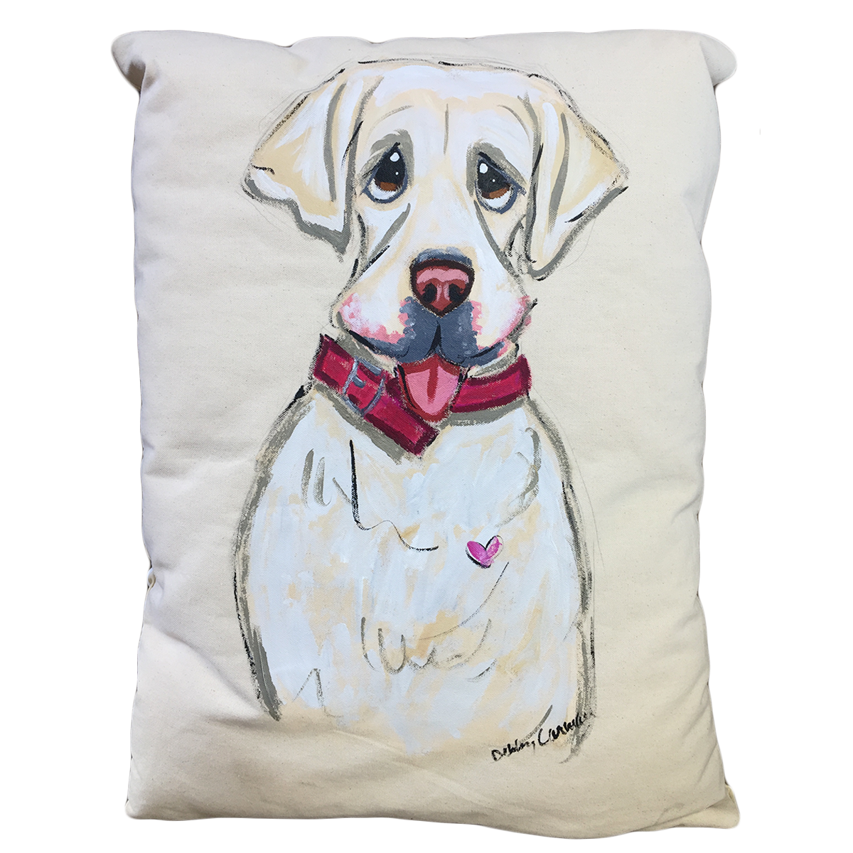 White Labrador Pillow