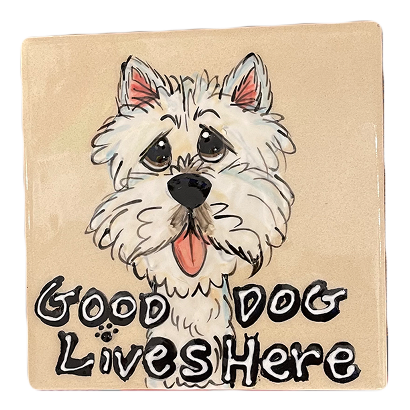 west highland terrier ceramic decorative tile 6x6 inch by debby carman