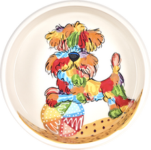 Rainbow Palz© Ceramic Dog Bowl Hand Painted Wheaten Terrier Custom Portrait for Dog Breed Show Trophy Westminster Kennel Club 