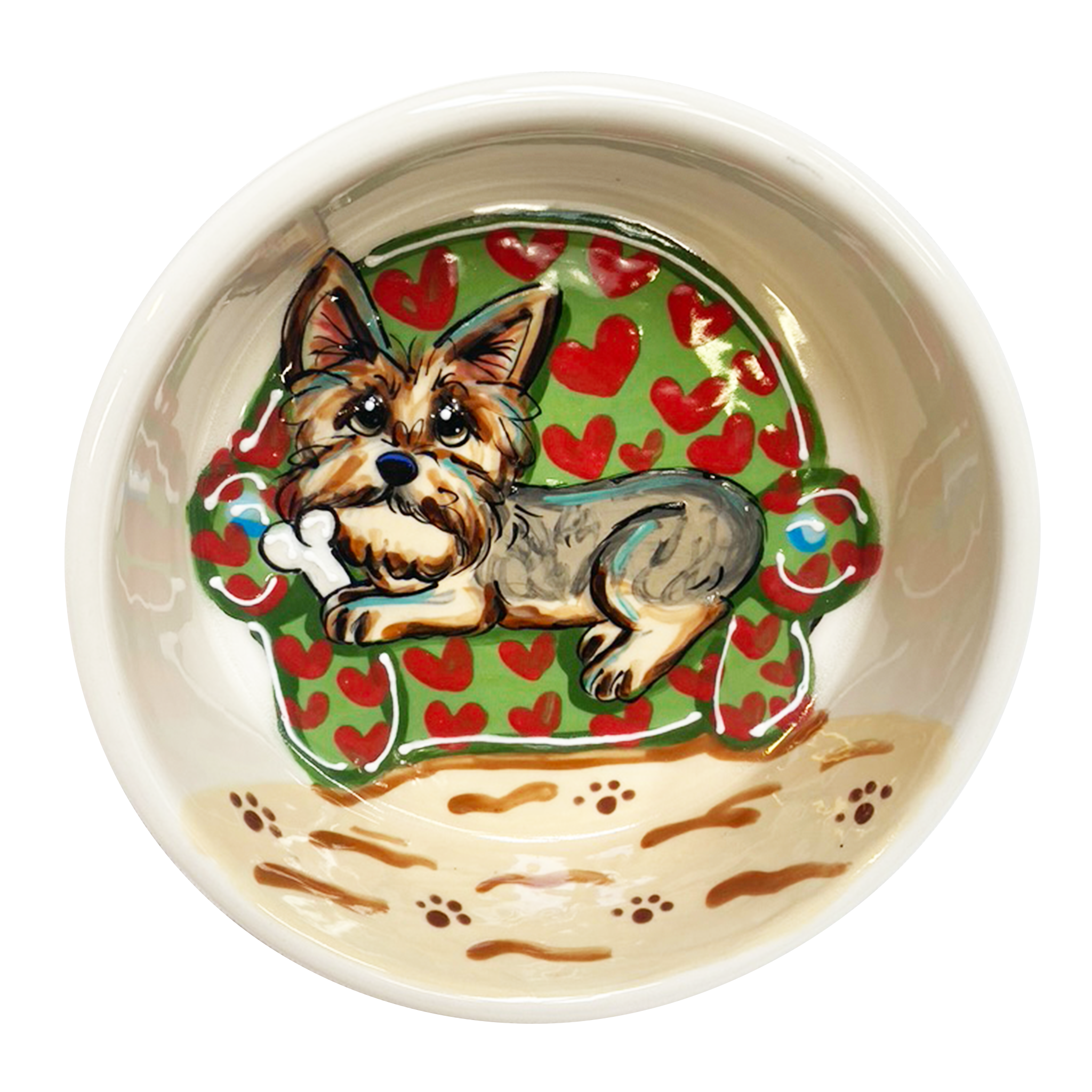 Yorkie Terrier Dog Bowl