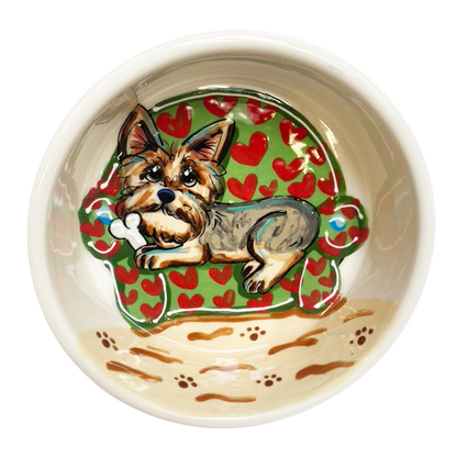 Yorkie Terrier Dog Bowl