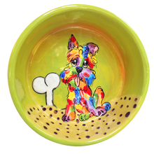 Yorkie Rainbow Palz™ bowl heart flower