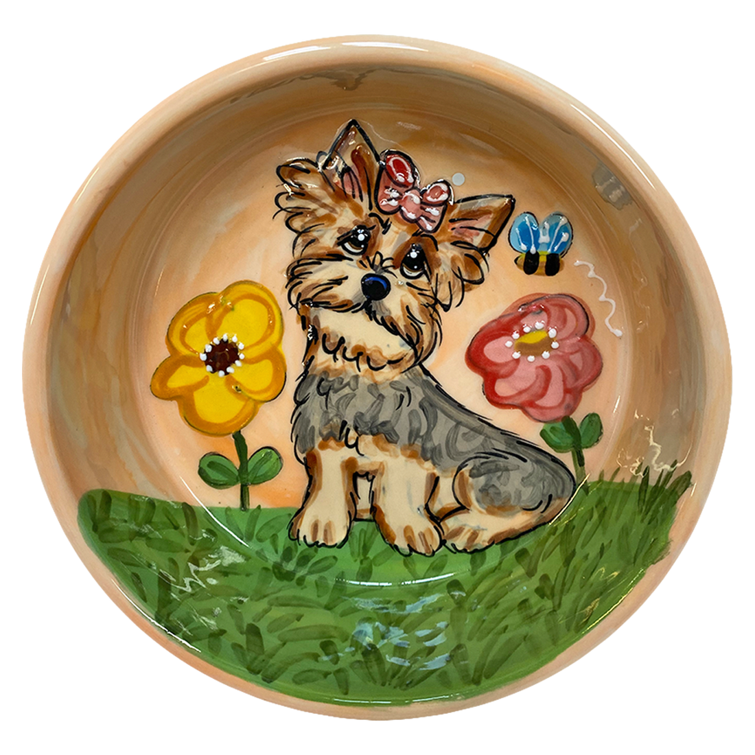 Yorkie Terrier Bowl by Debby Carman