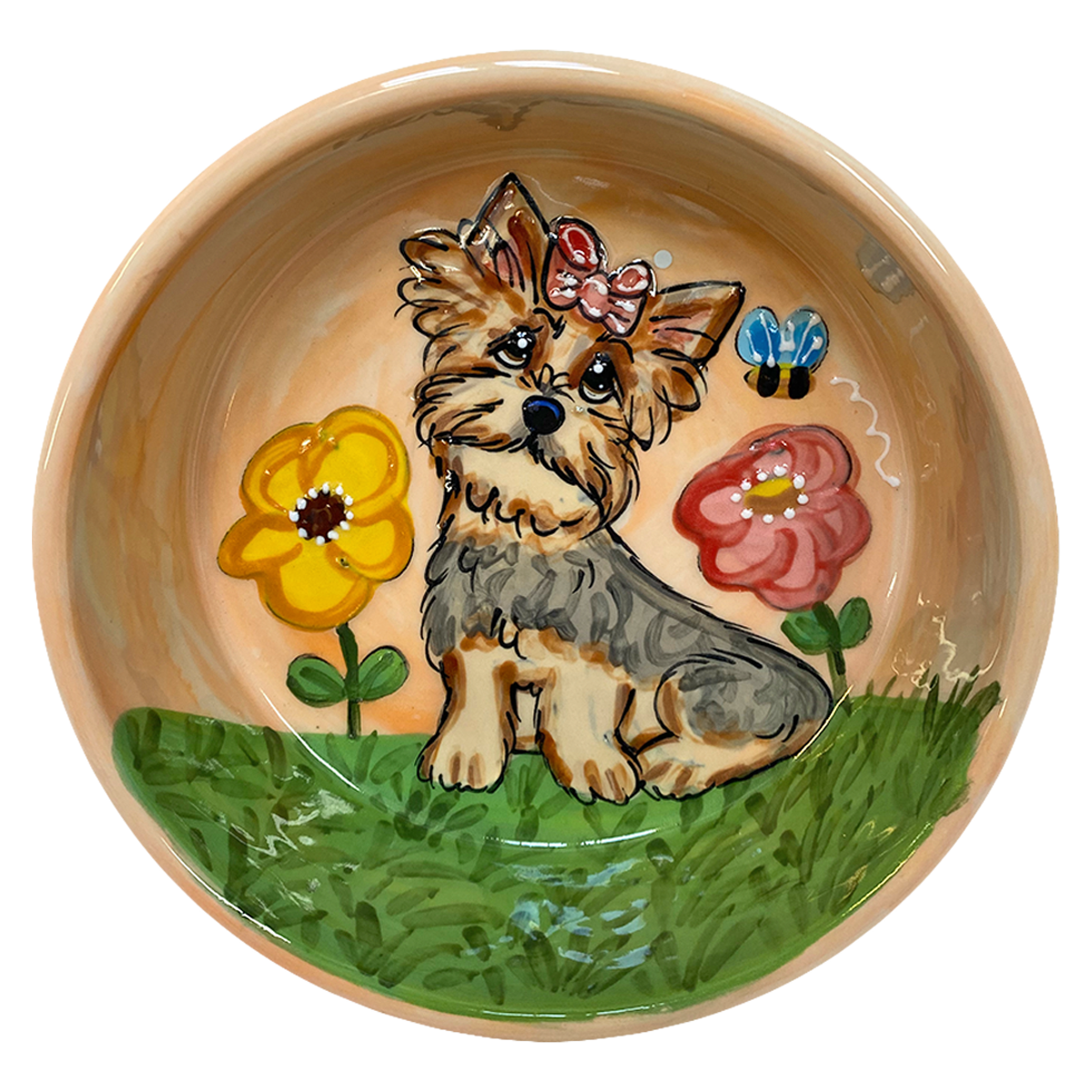 Yorkie Terrier Bowl by Debby Carman