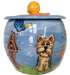 yorkie gift treat jar hand painted by Debby Carman 