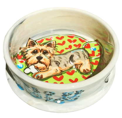 Yorkie Terrier Dog Bowl