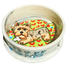 Yorkie Terrier Dog Bowl