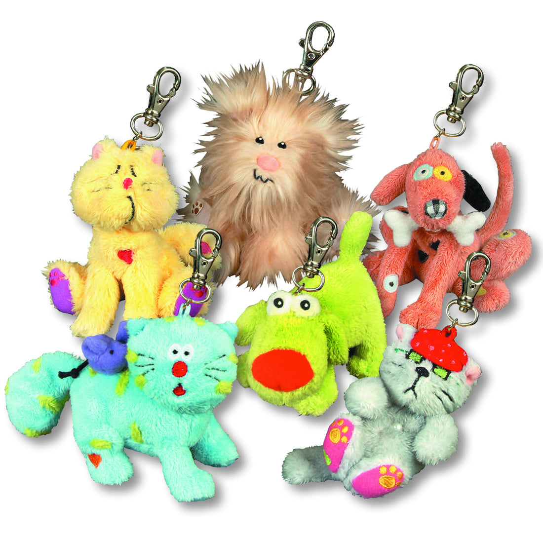 Bowzers &amp; Meowzers Plush Key Fob