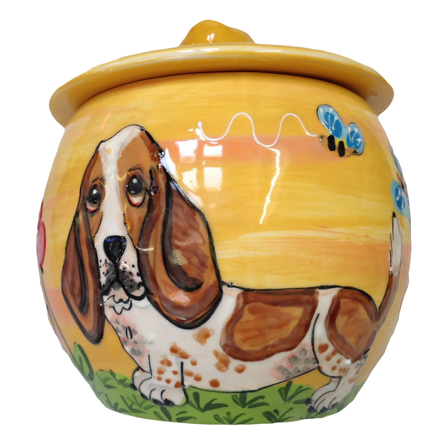 Basset Hound Personalized Treat Jar