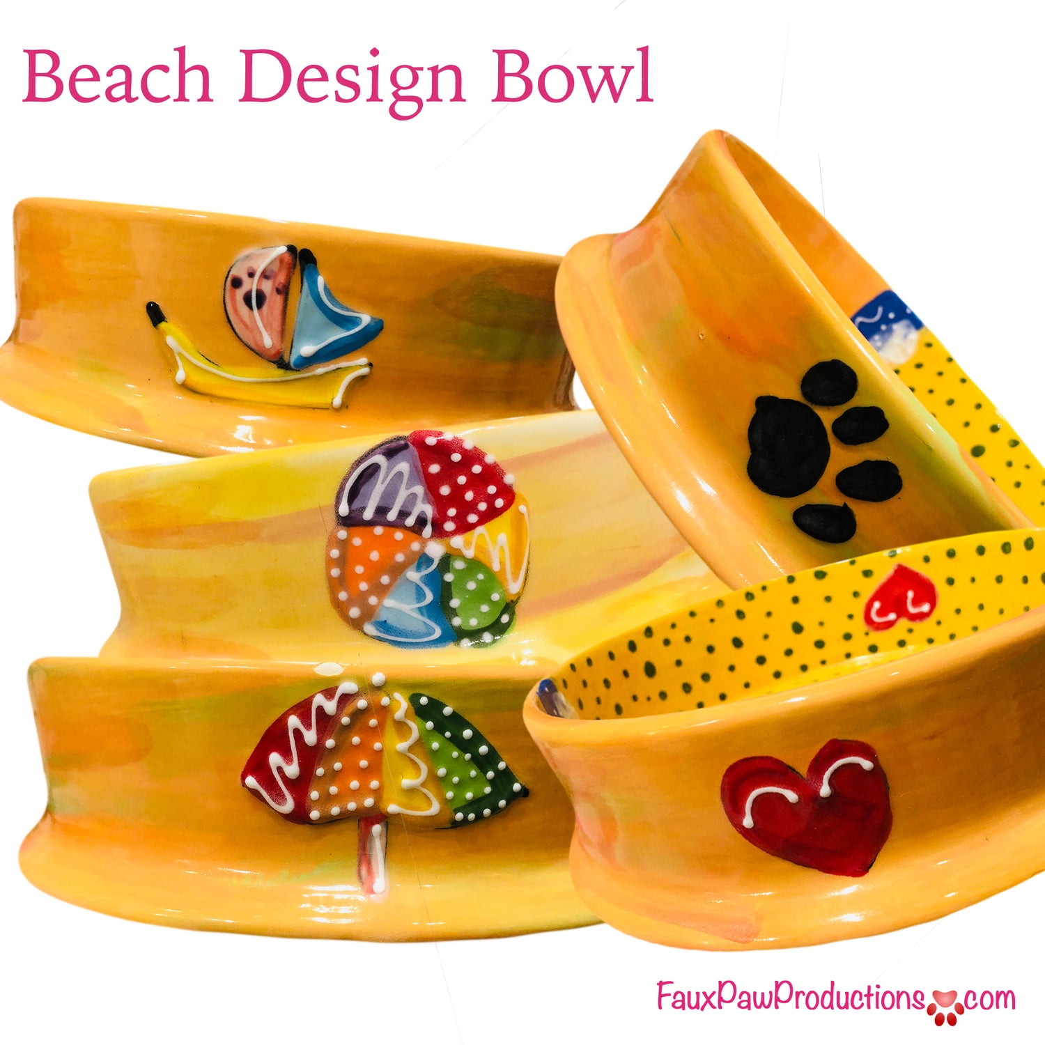 Sunny Daze Cavalier King Charles Dog Bowl