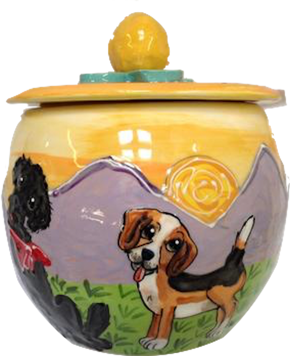 Personalized Ceramic Treat Jar Faux Paw Productions