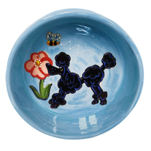 ブラックプードルセラミックドッグボウル
