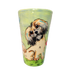 image of brussels griffon dog breed featured on green ceramic tall latte ceramic mug hand painted by Debby Carman 