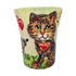 image of whimsical kitten on ceramic coffee mug by Debby Carman 