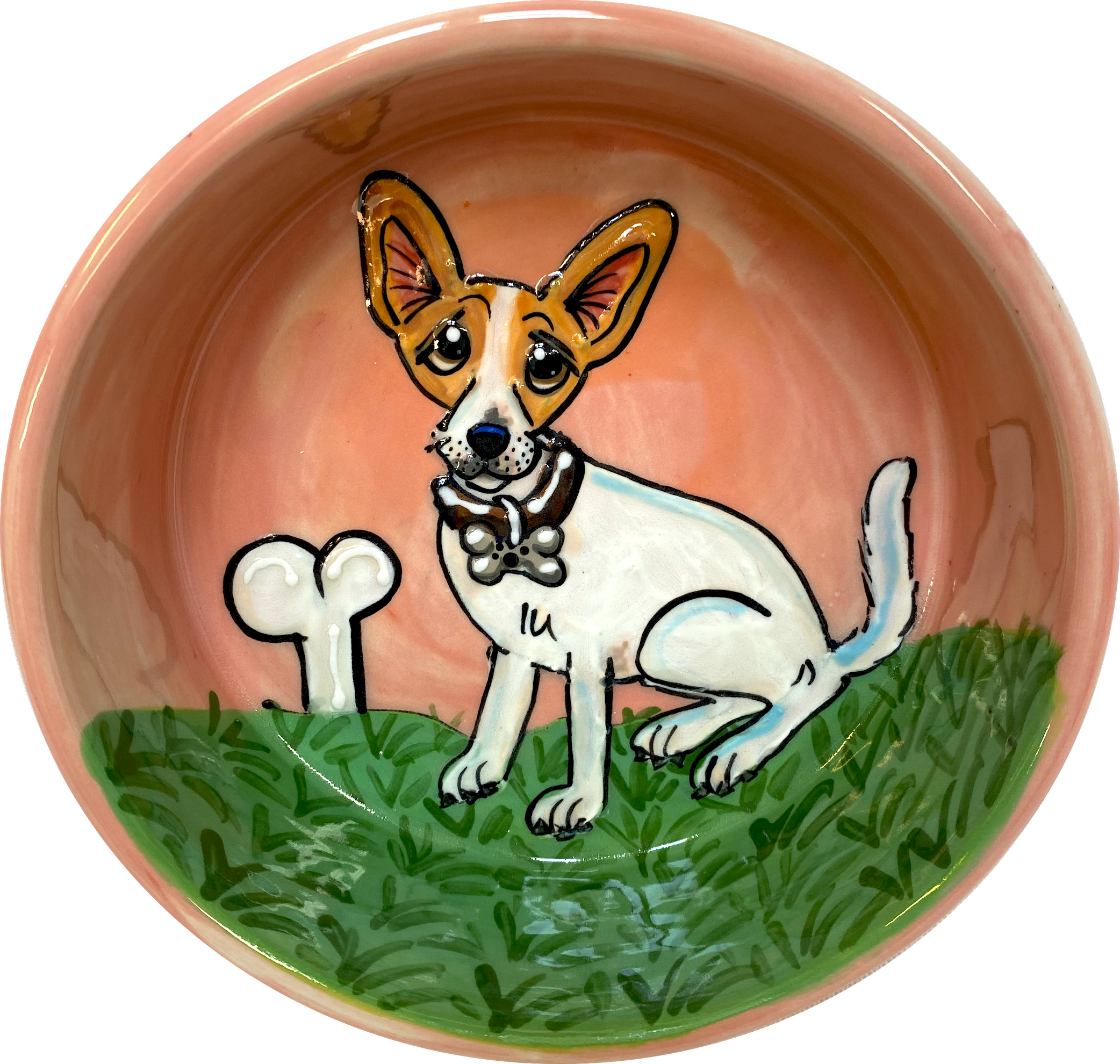 Chihuahua Hand-Painted 6&quot; Bowl