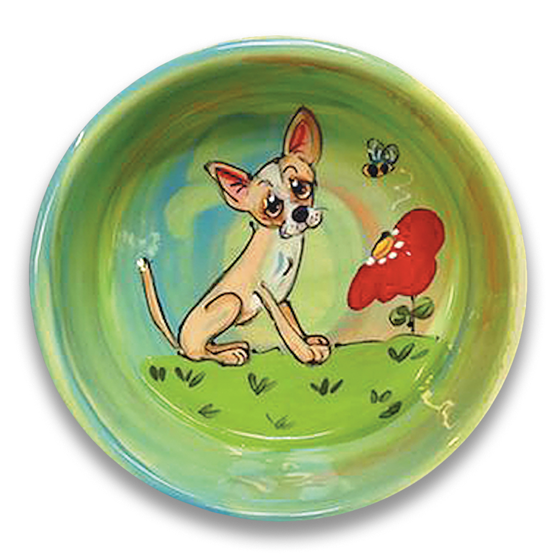 Chihuahua Hand-Painted 6&quot; Bowl