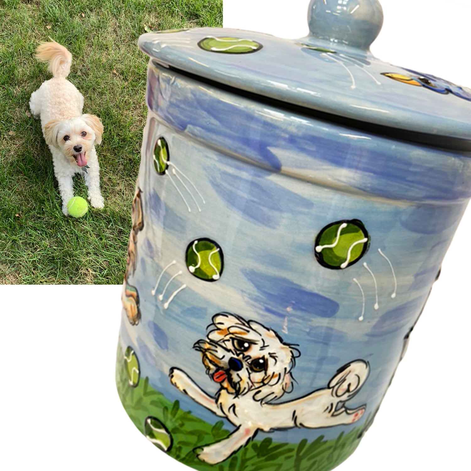 Customized Ceramic Doggie Treat Jar