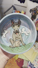 Bully Terrier Handmade Ceramic Dog Bowl