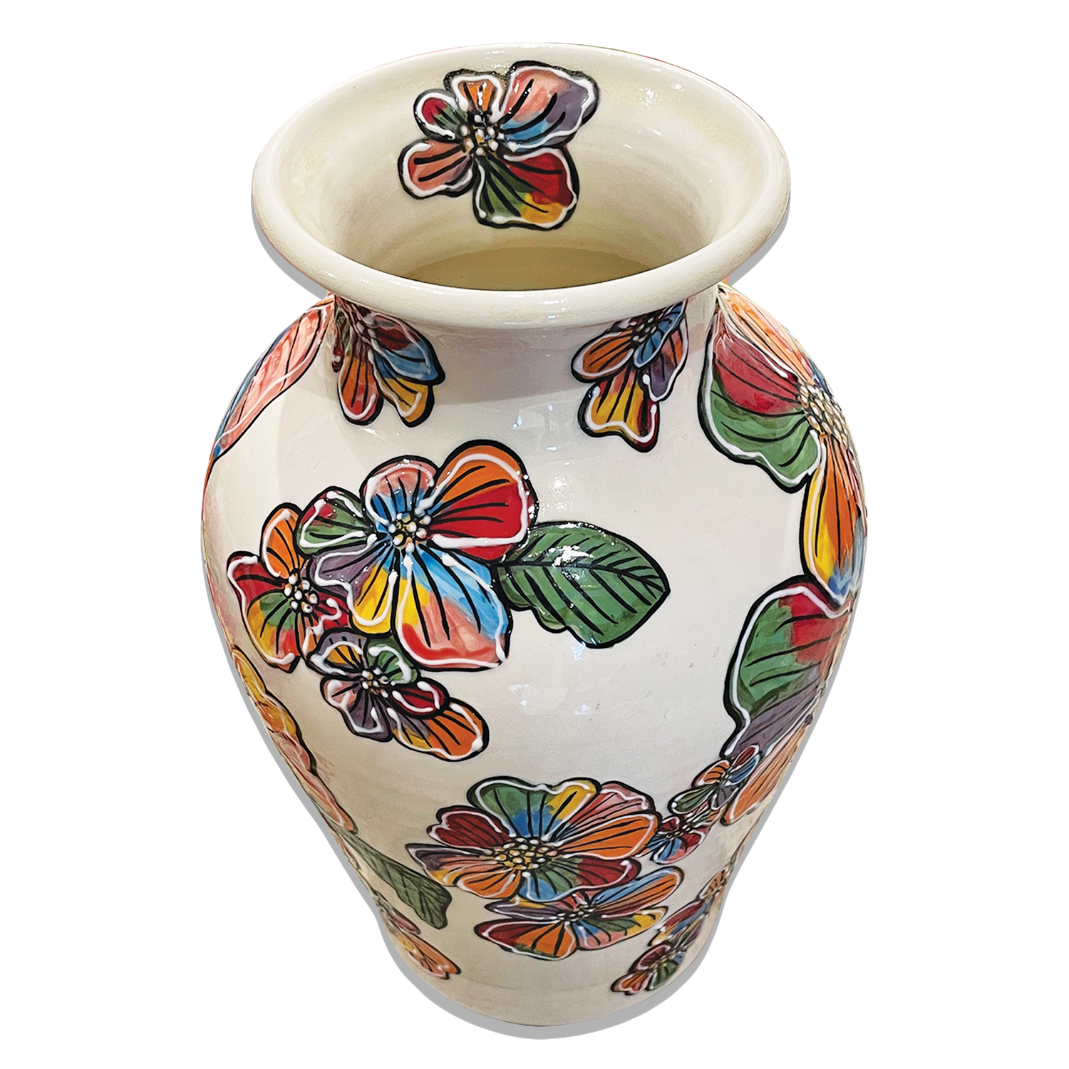 13&quot; Rainbow Flower Vase