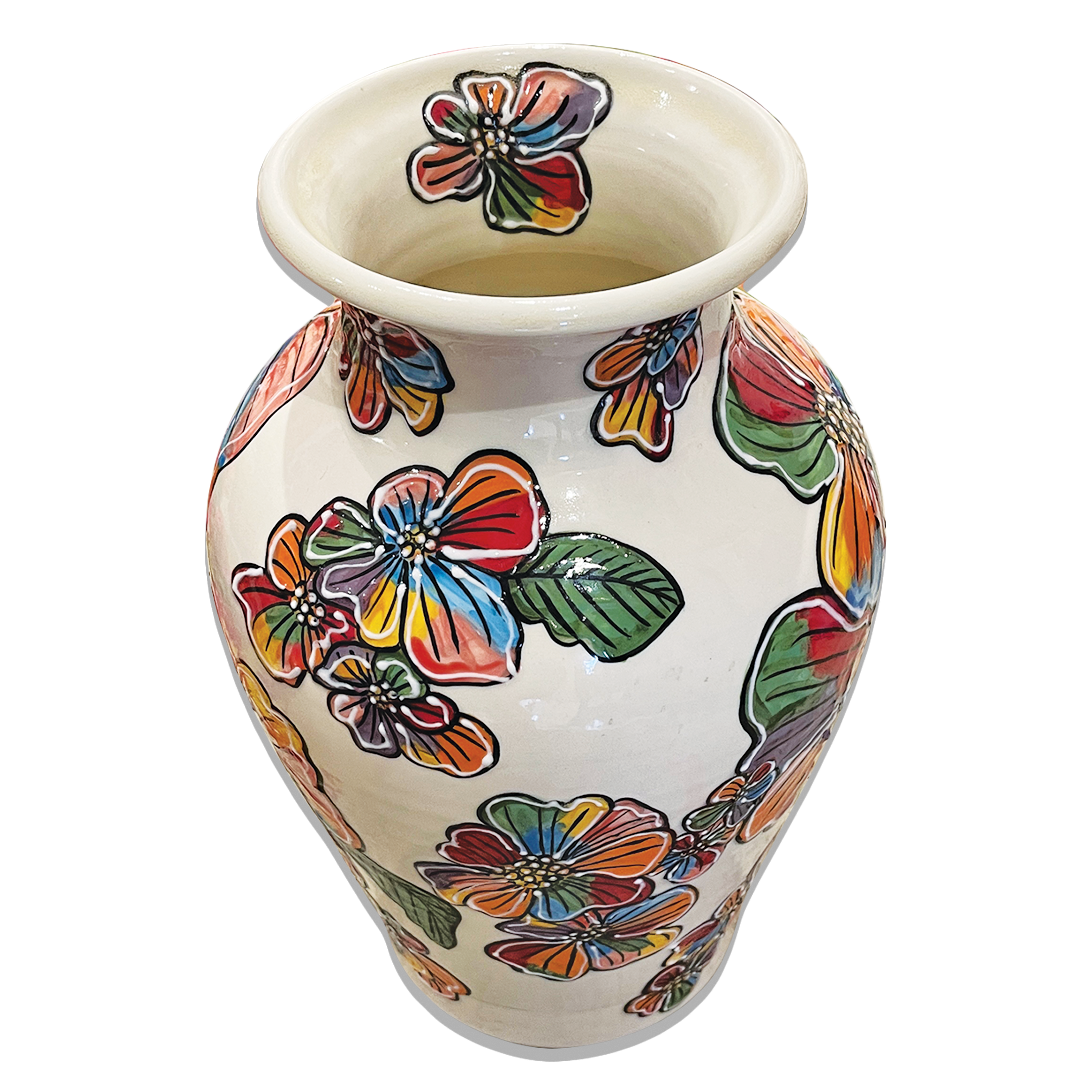 13&quot; Rainbow Flower Vase