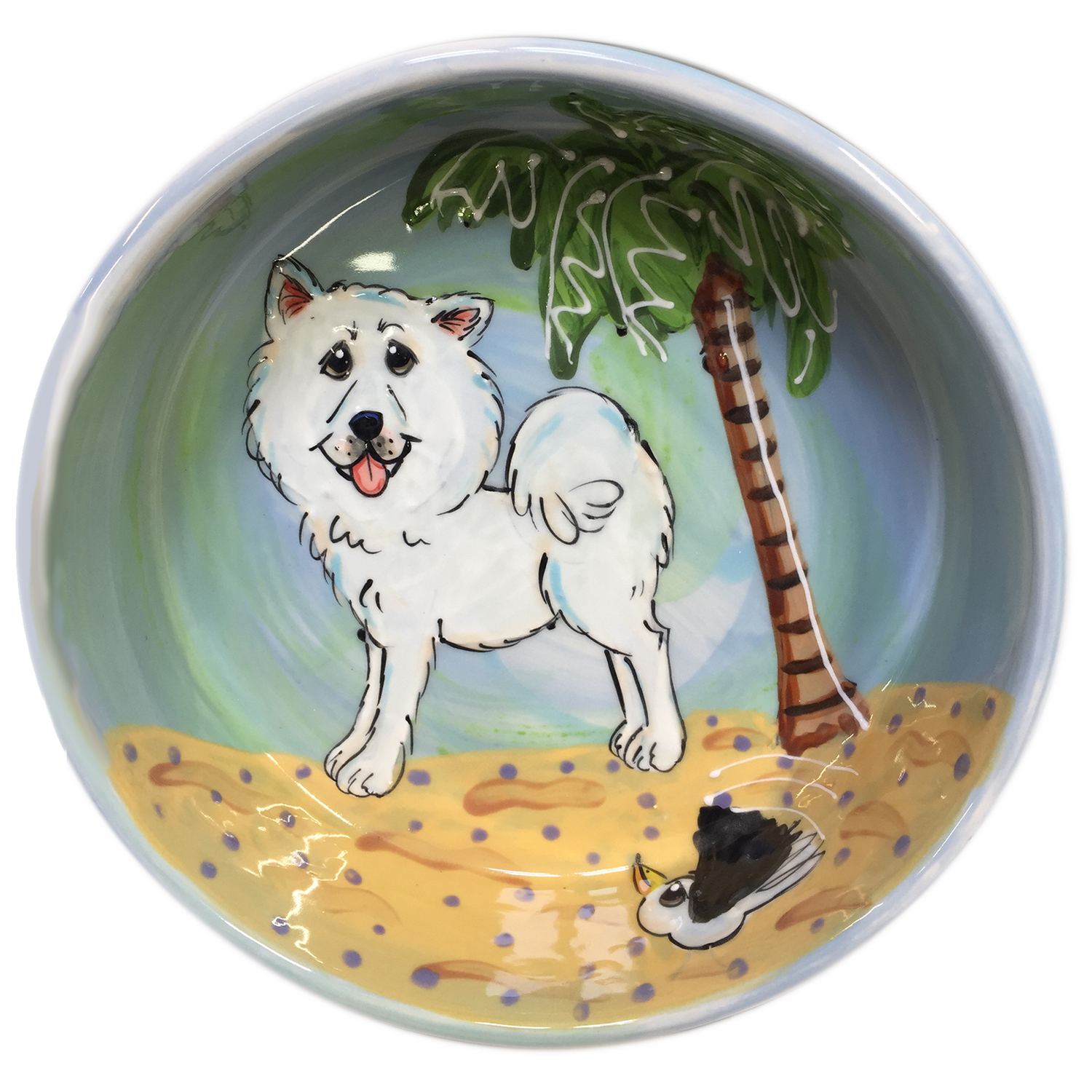 Samoyed | Trophy | Ceramic Dog Bowl