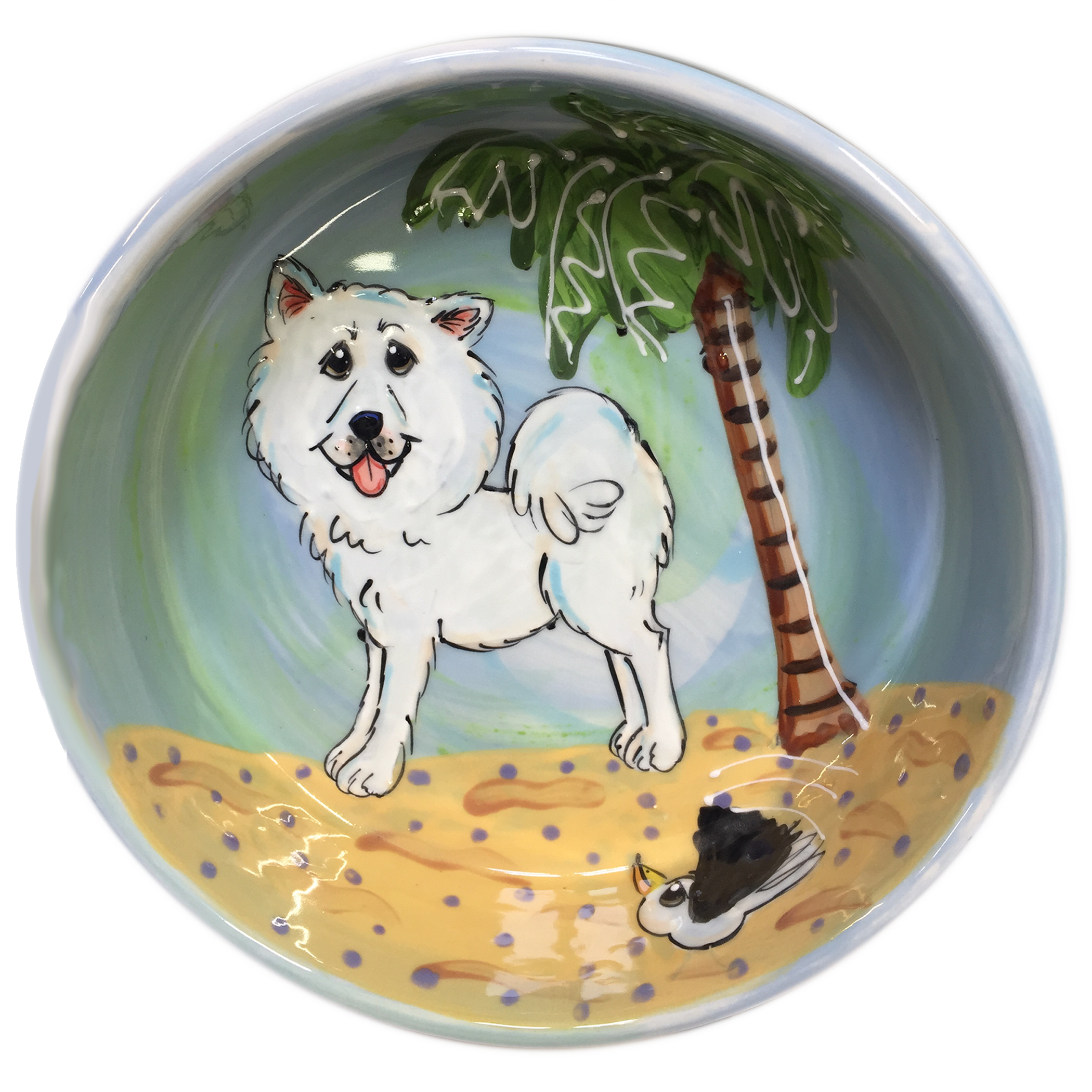 Samoyed | Trophy | Ceramic Dog Bowl