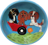 Whimsical / Dog Bowl / Large / Pet Bowls / Pet Supplies / water dish / ceramic / handmade / gift / dog mom / Debby Carman / dog bowl pottery / sturdy dog bowl / heavy dog bowl / faux paw petique / faux Paw Artique/ faux paw productions / cat fishing / Dalmatian / best dog bowl 2020 / celebrity pet / custom / personalize dog bowl with name / hand painted / pet portrait / dog portrait from photo / bestselling dog bowls / pet bowl set / puppy bowl / pet art / dog art / cavalier / King Charles / blue dog bowl