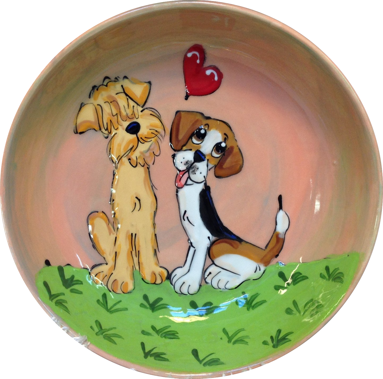 Beagle and Wheaten Dog Bowl