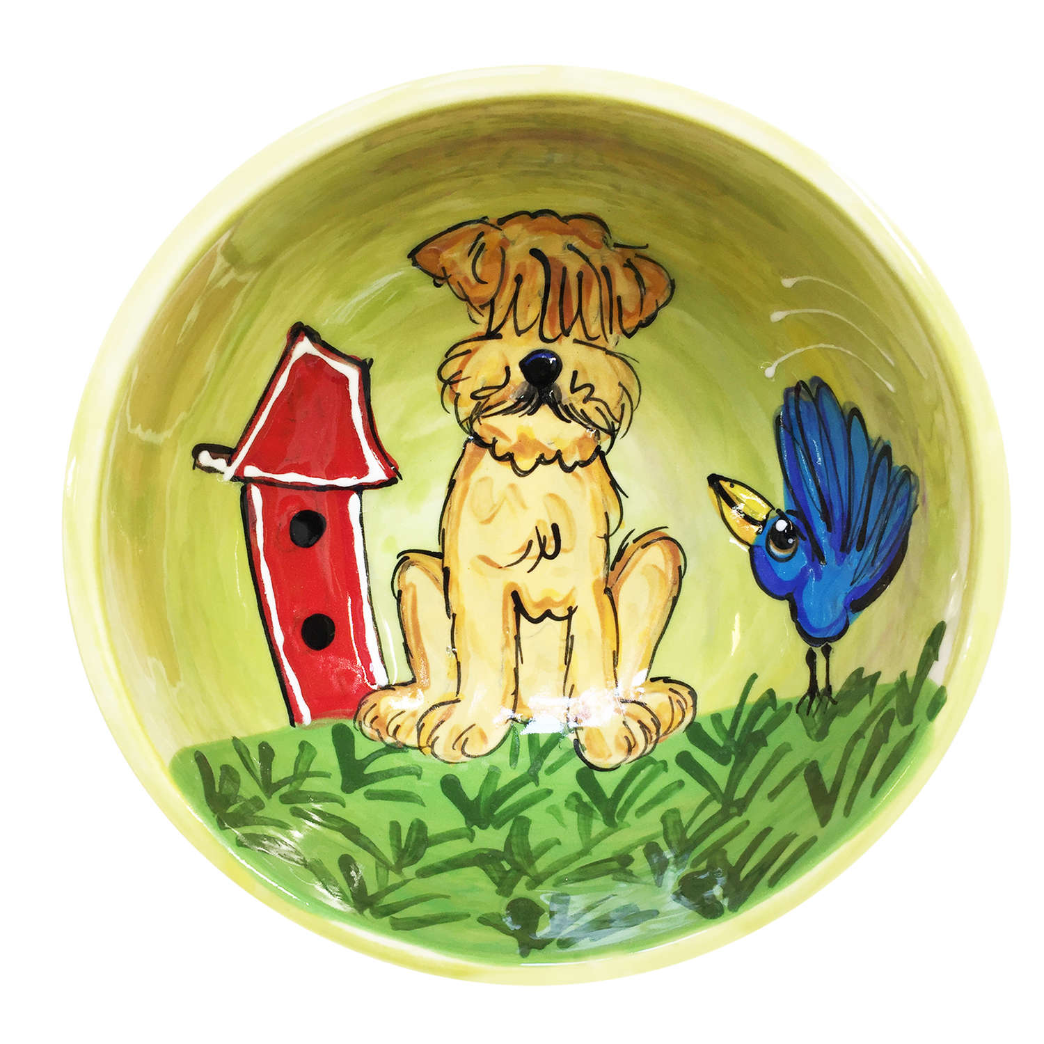 Wheaten Terrier Ceramic Dog Bowl