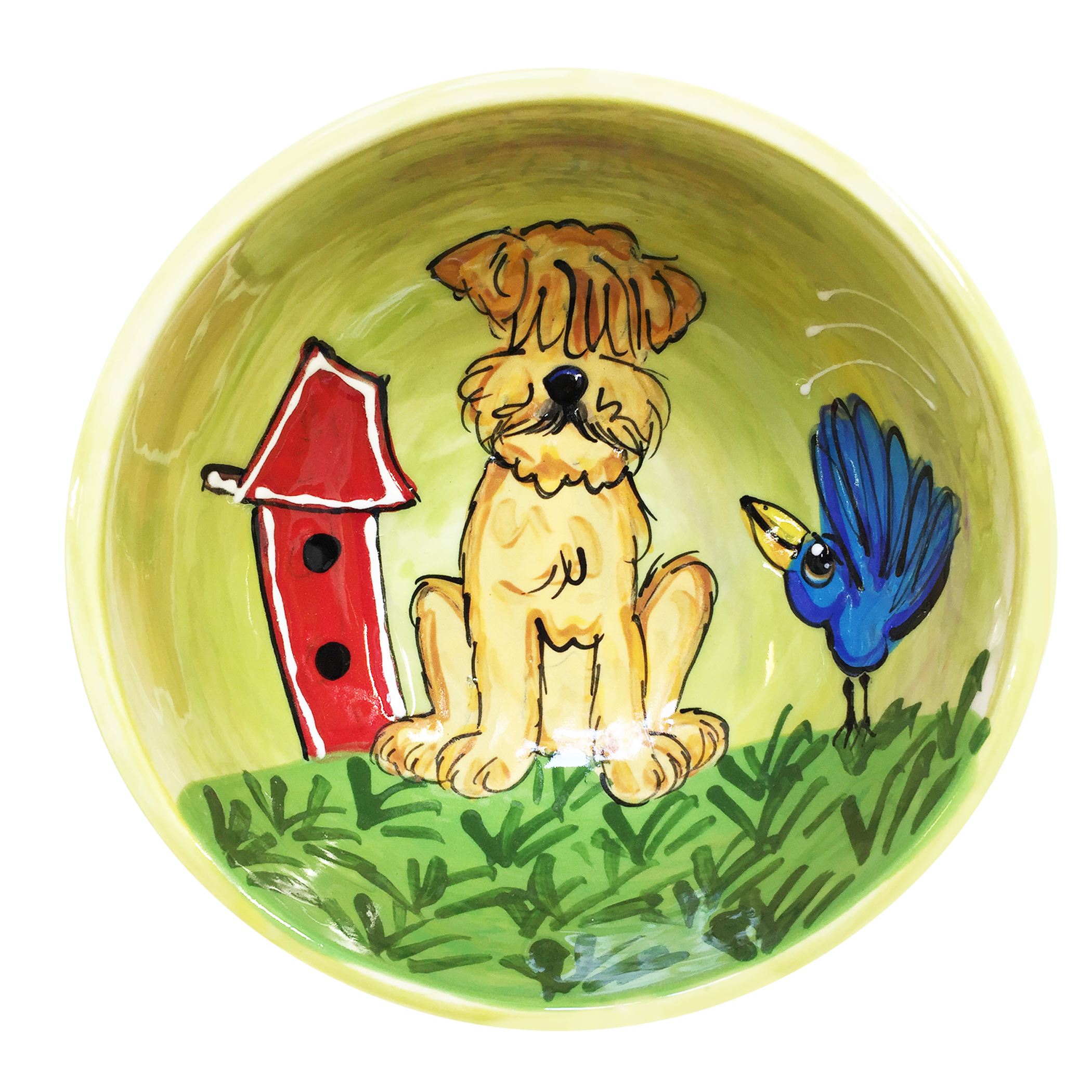 Wheaten Terrier Ceramic Dog Bowl