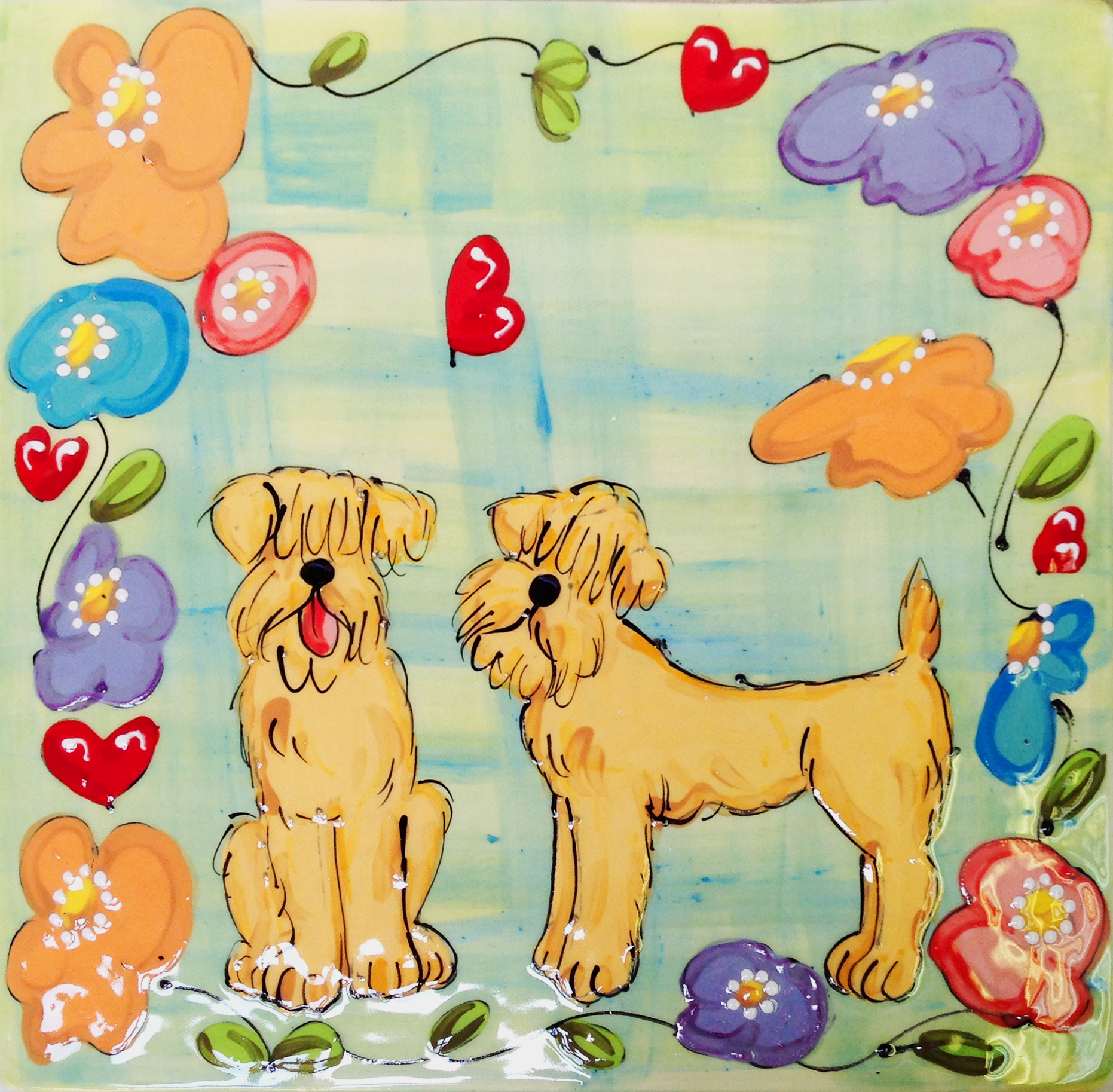 Wheaten Terrier Decorative Tile