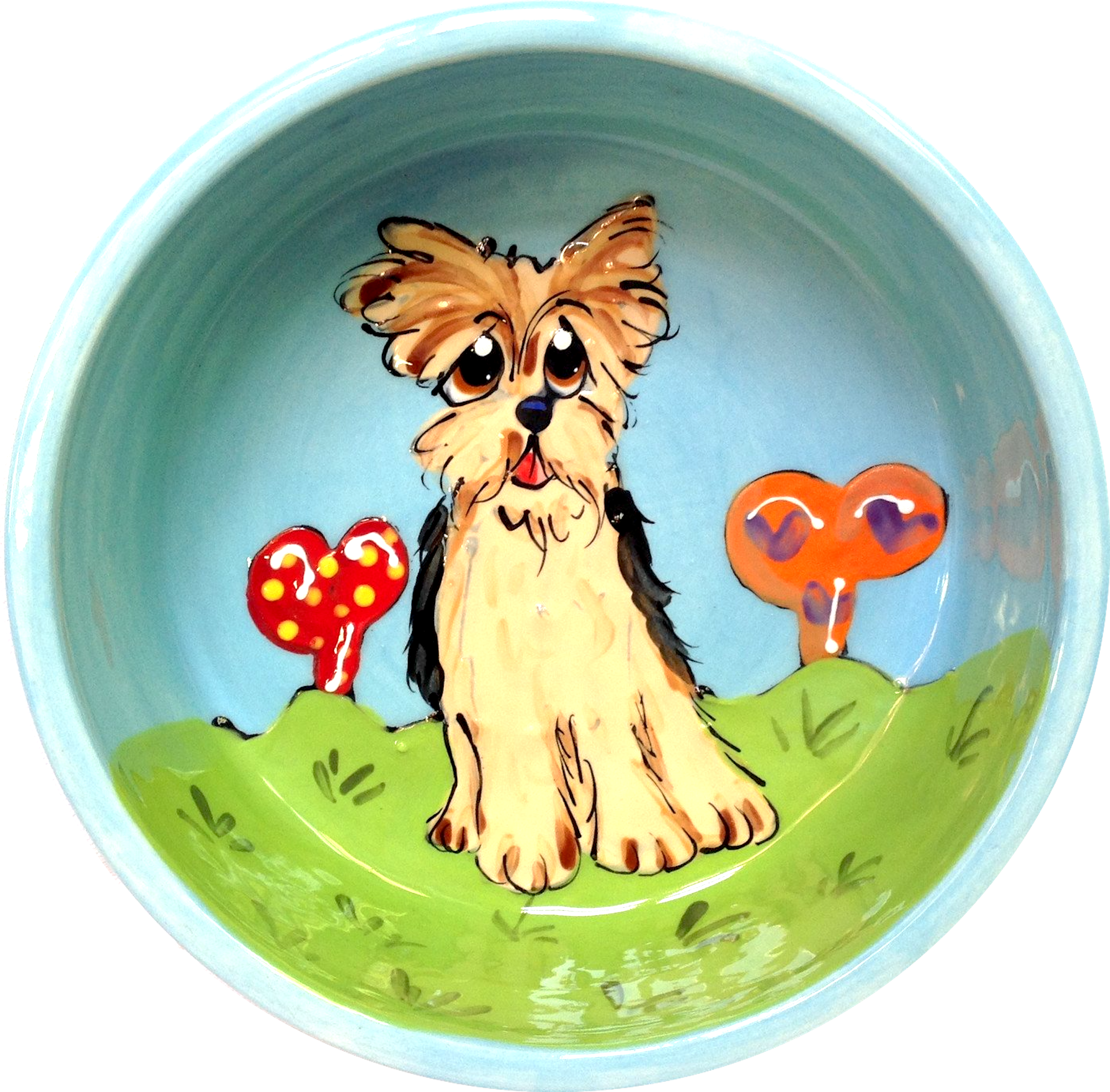 Dog Bowl Ceramic Small Personalized / Debby Carman