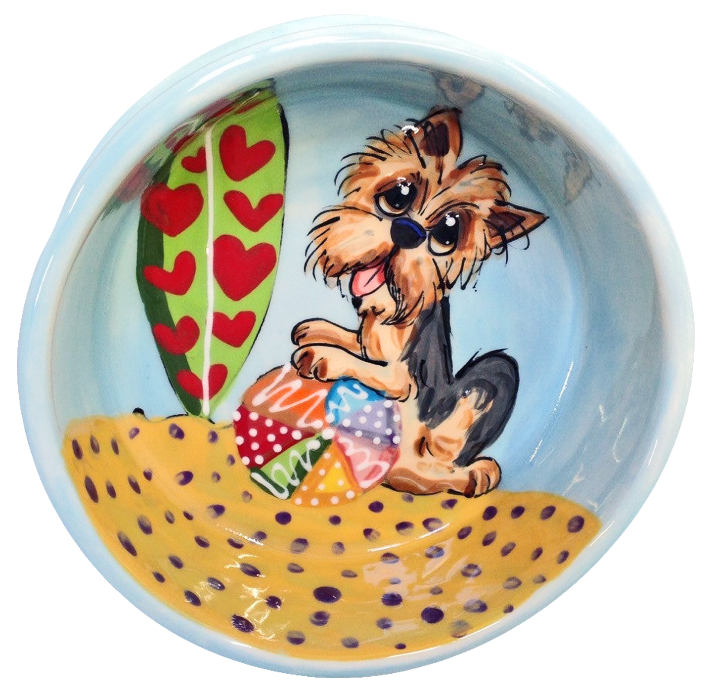 Yorkie Terrier Dog Bowl